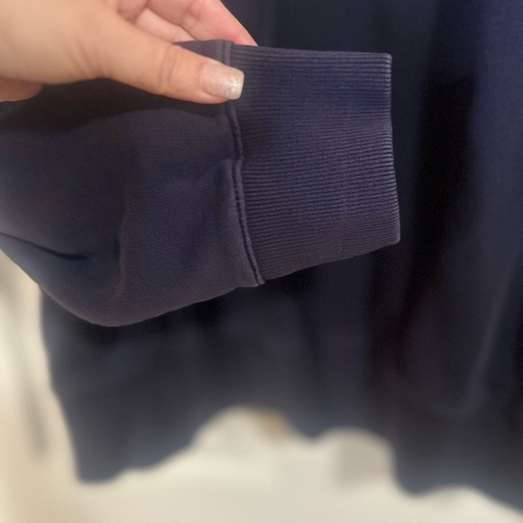 Men’s BONOBOS Distressed Navy Blue Crewneck Print Comfy  Sweatshirt. Size M. - Picture 3 of 7